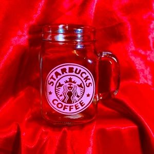 Pink Starbucks mason jar mug